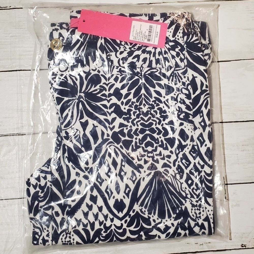 Nwt Lilly Pulitzer Kelly Knit Skinny Ankle Pants Navy Size 4 - Picture 7 of 7